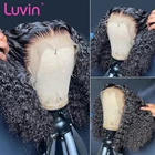 Luvin Deep Wave короткий Боб 13x 4 парики из человеческих волос на сетке спереди бразильский парик без клея Кудрявые Волнистые фронтальные парики для черных женщин