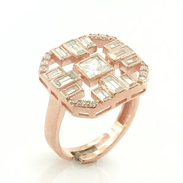 Указательное кольцо на палец Baget циркониевое Трендовое серебряное - купить по