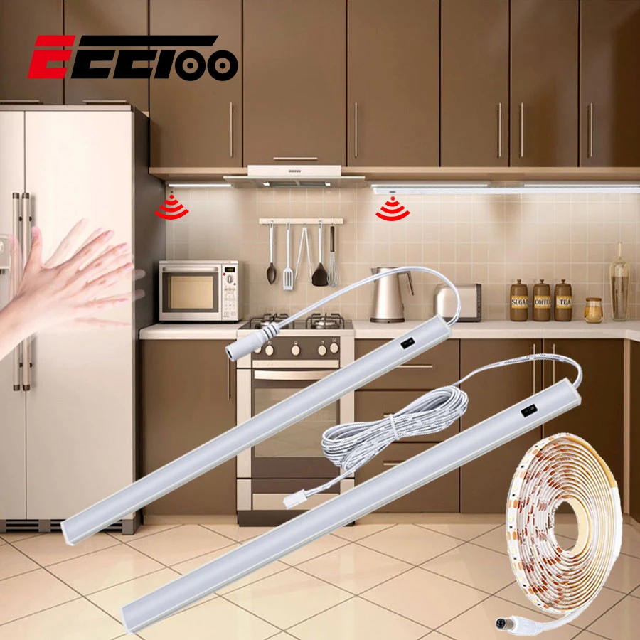 Светодиодсветильник панель EeeToo с датчиком движения освещение для кухни и шкафа 12