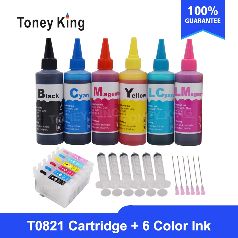Картриджи для принтера Epson Stylus Photo T50 R290 R295 R390 RX590 RX610 6 × 100 мл | Компьютеры и офис