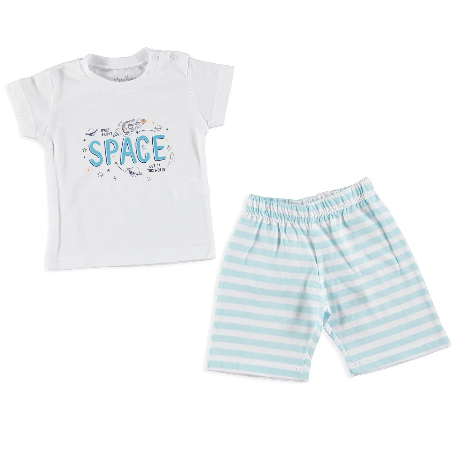 Ebebek For My Baby/Летний пижамный комплект с короткими рукавами и космическим принтом| |