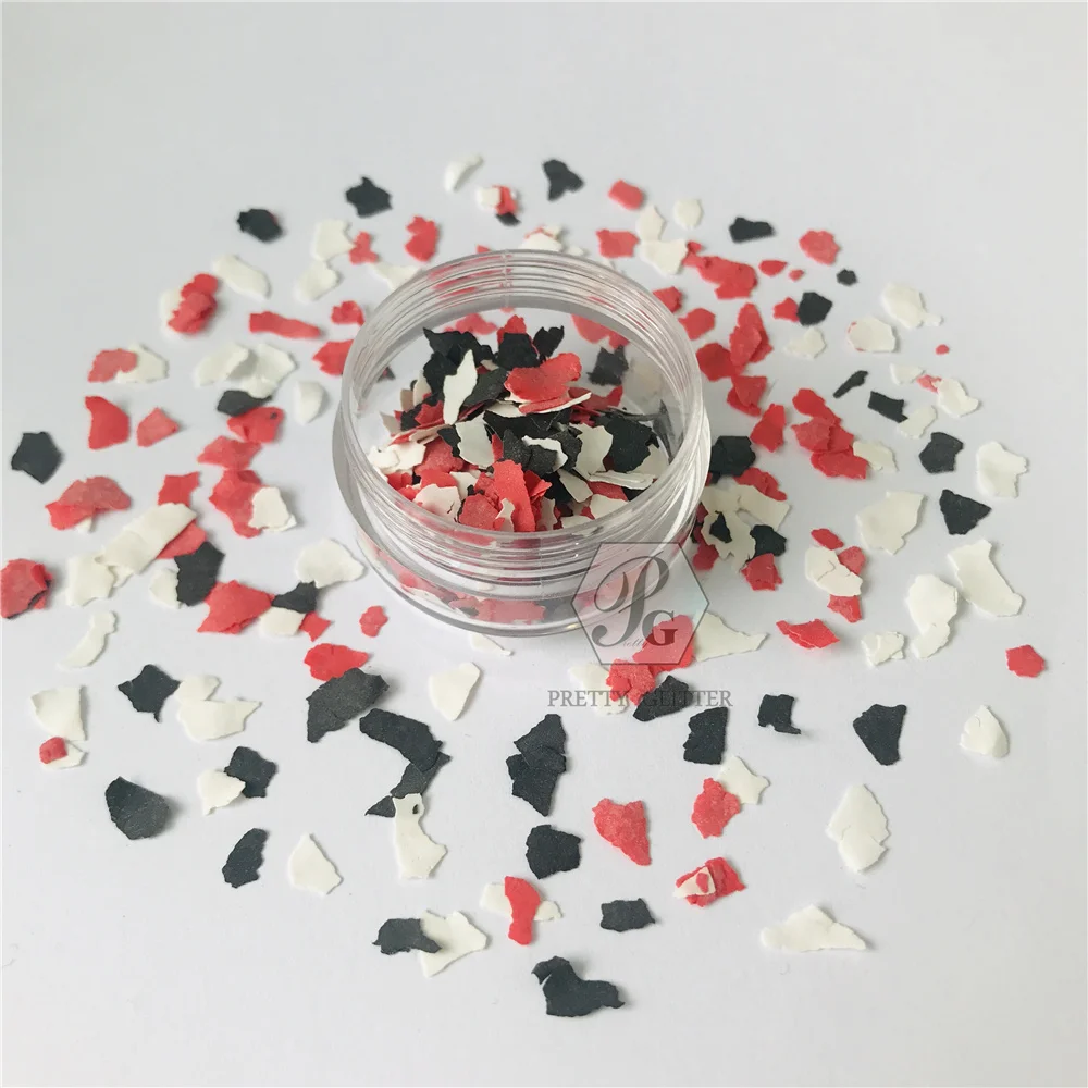 PrettyG 1 комплект-12 цветов неправильной рок-чип слюда хлопья смешанные цвета s