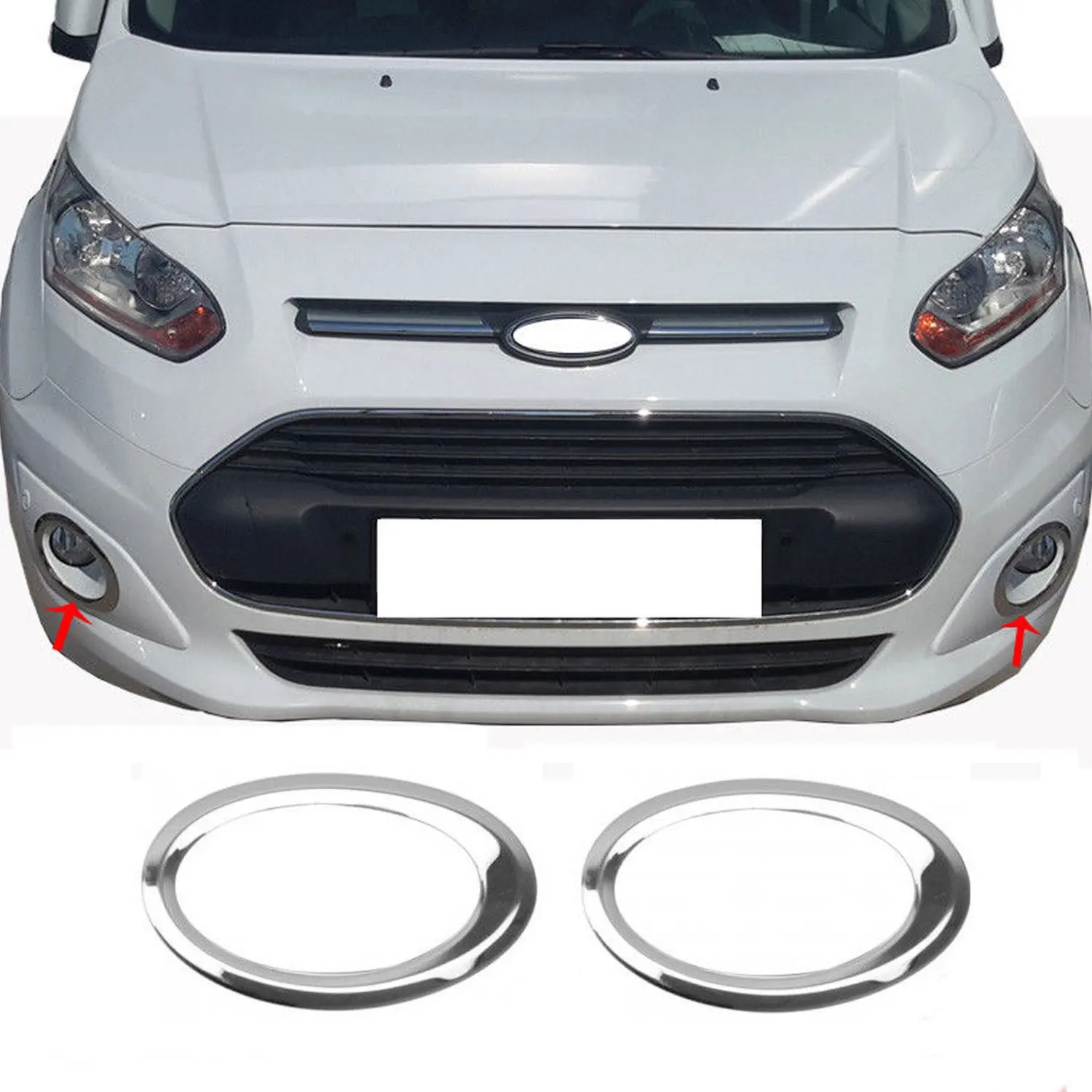 Ford Connect хромированная рама противотумансветильник 2 шт. нержавеющая сталь (2014