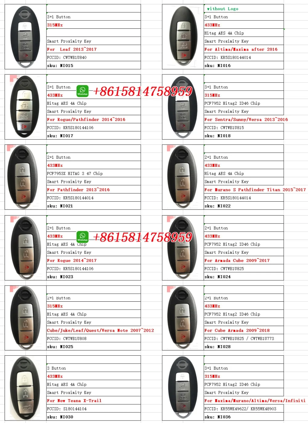 2 кнопки 434 МГц FSK умный ключ приближения для Nissan Qashqai X-Trail с чипом Hitag AES 4A S180144102 CMIIT ID: 2012DJ6167