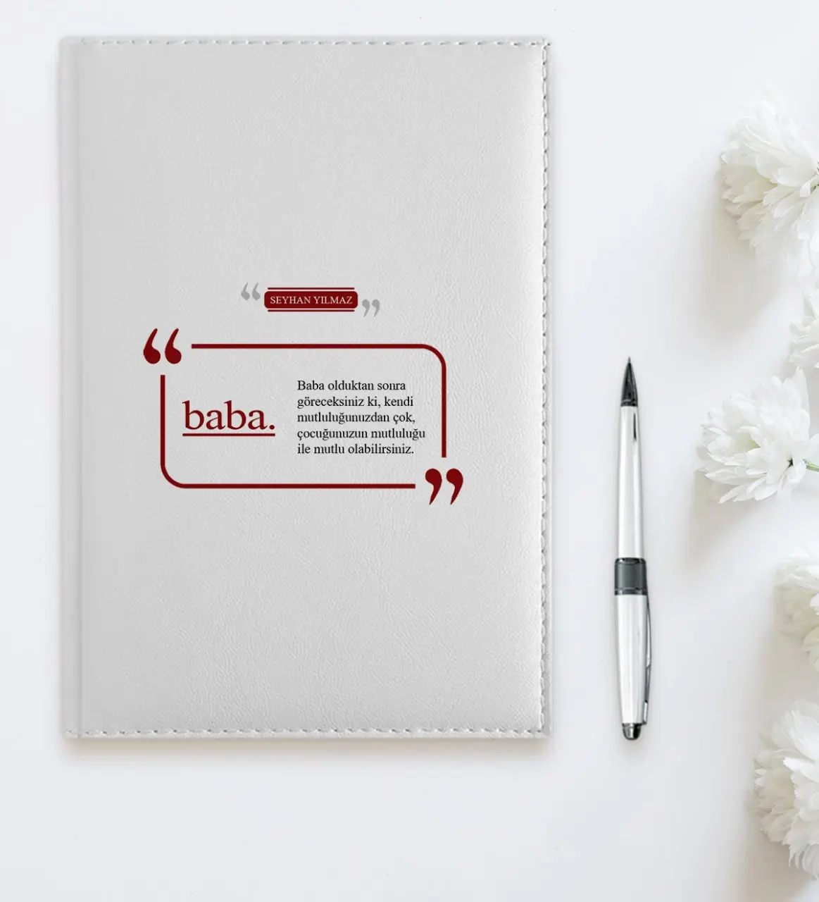 

Personalized Dad 2020 White Leather Organizer-1-2