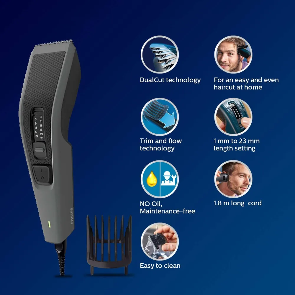 Оригинальный мужской триммер для волос Philips электрическая машинка стрижки