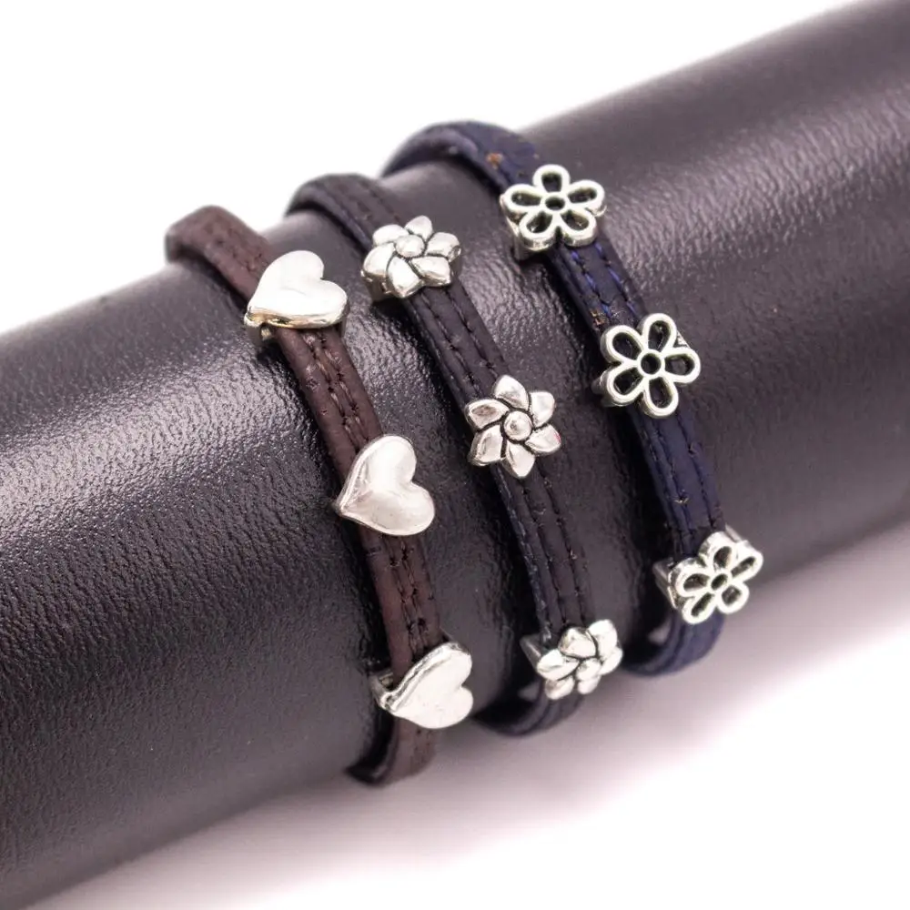 samll three flower cork bracelet women cute handmade jewelry Girlfriend Gift BR-432 | Украшения и аксессуары