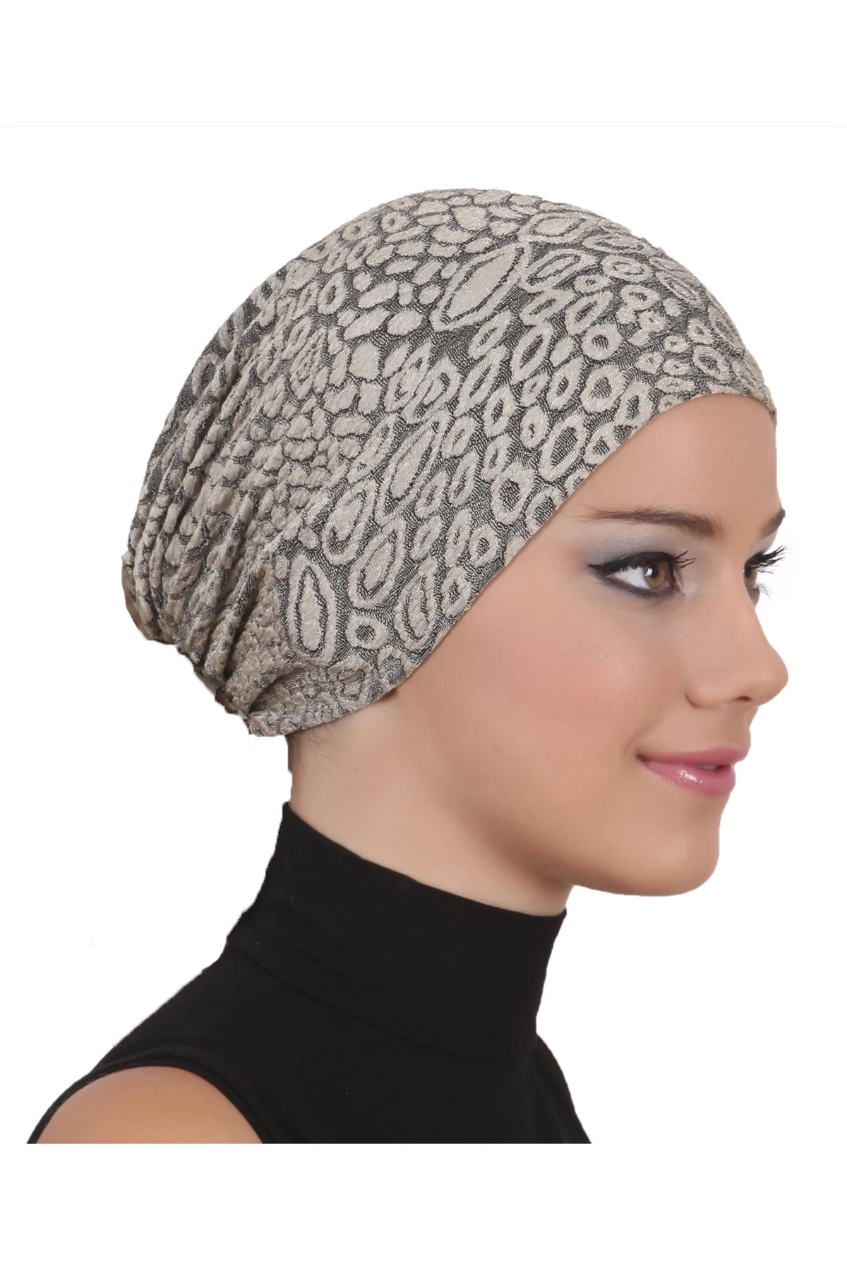 2022 New Fashion Brocade Inner Ready Made Turban Hijab Bonnet Scarf Women Beret Muslim Chemo Ramadan Abaya Veil Instant Jilbab Cancer Cap All Season Pearl Bead Custom Design
