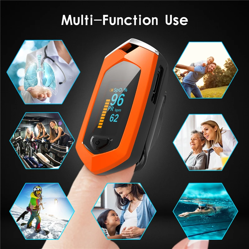 

Pulse Oximet Finger Oximeter SPO2 PR Heart Rate Monitor Health Care Rechargeable Digital Finger Oximeter With Oled LED Display
