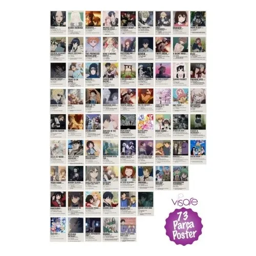 

Visare Anime Poster Seti 73 Adet - 10 x 15 cm - 210 gr Amerikan Bristol Kağıt