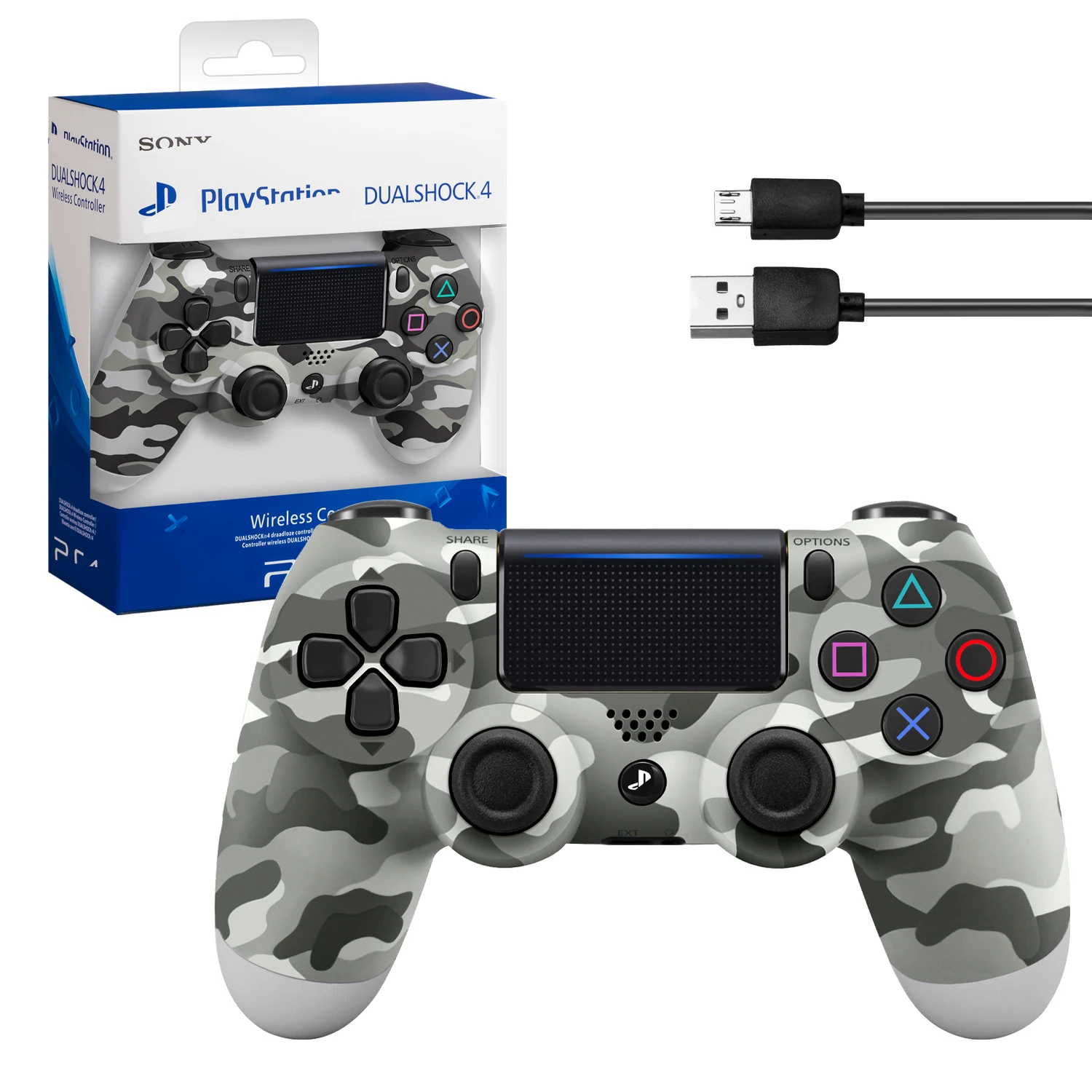 Джойстик PS4 DualShock Wireless (G2) Сamouflage Grey | Электроника