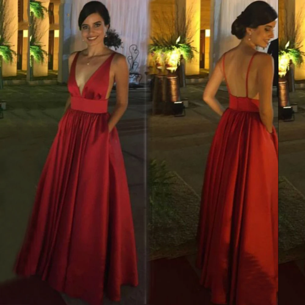 Специальное предложение настоящее качество Rode Avondjurk 2019 сексуальное V элегантное