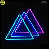 neon sign light for three triangles beer room decor glass neon light sign wall attract light aesthetic neon light lamp wall sign