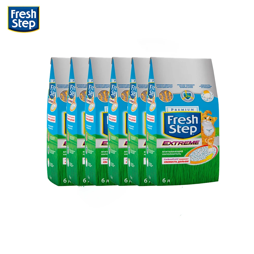 Наполнитель Fresh Step тройной контроль запаха бентонит впитывающий 3 17кг 6л х 6 шт |