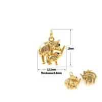 elephant charm jewelry discover animal connector pendant wholesale bracelet making diy discover cubic zirconia charm