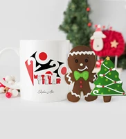 personalized christmas theme mug and handmade royal icing cookie set 4