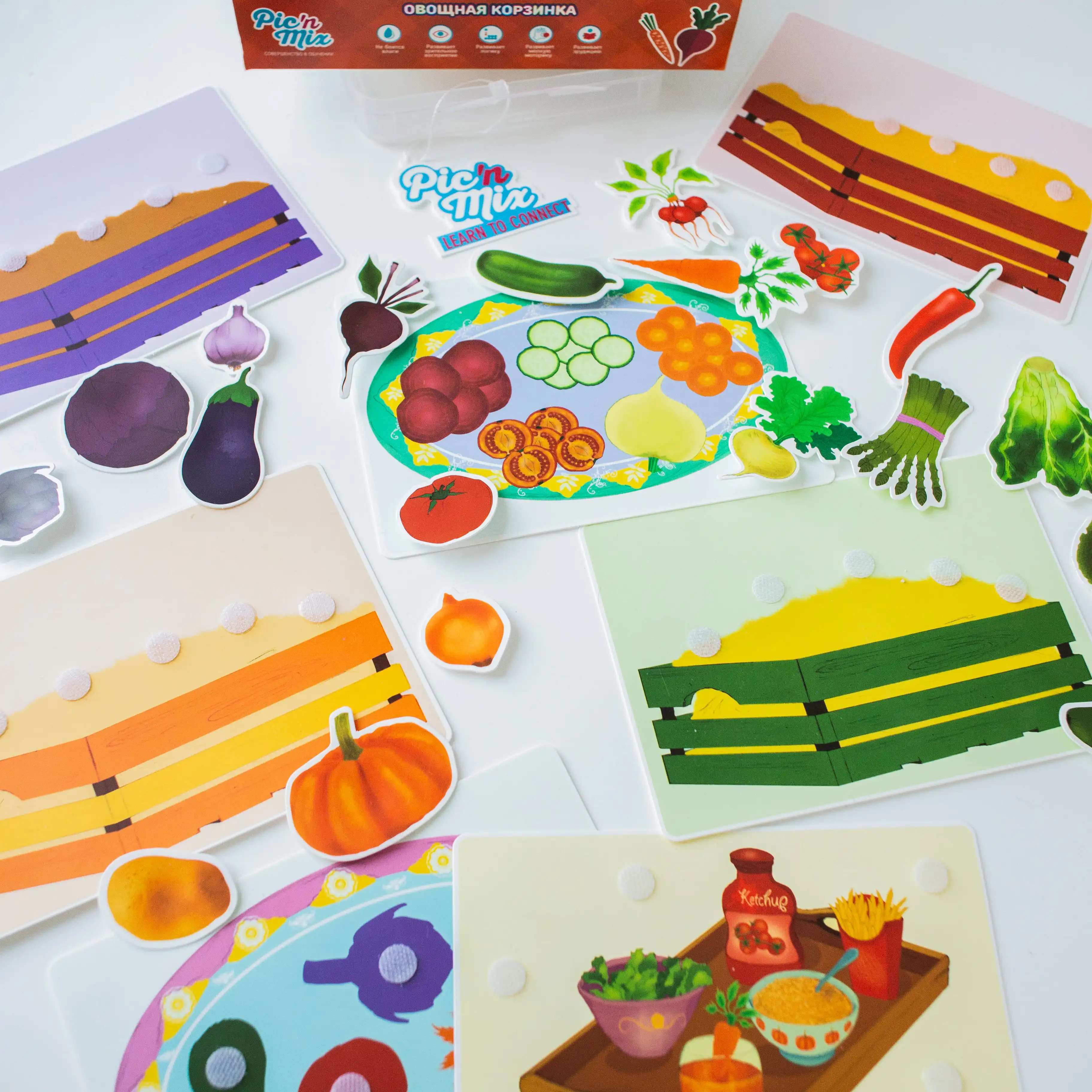 Smart Velcro vegetable kids game from 1 years picnmix Pic'n'Mix | Игрушки и хобби