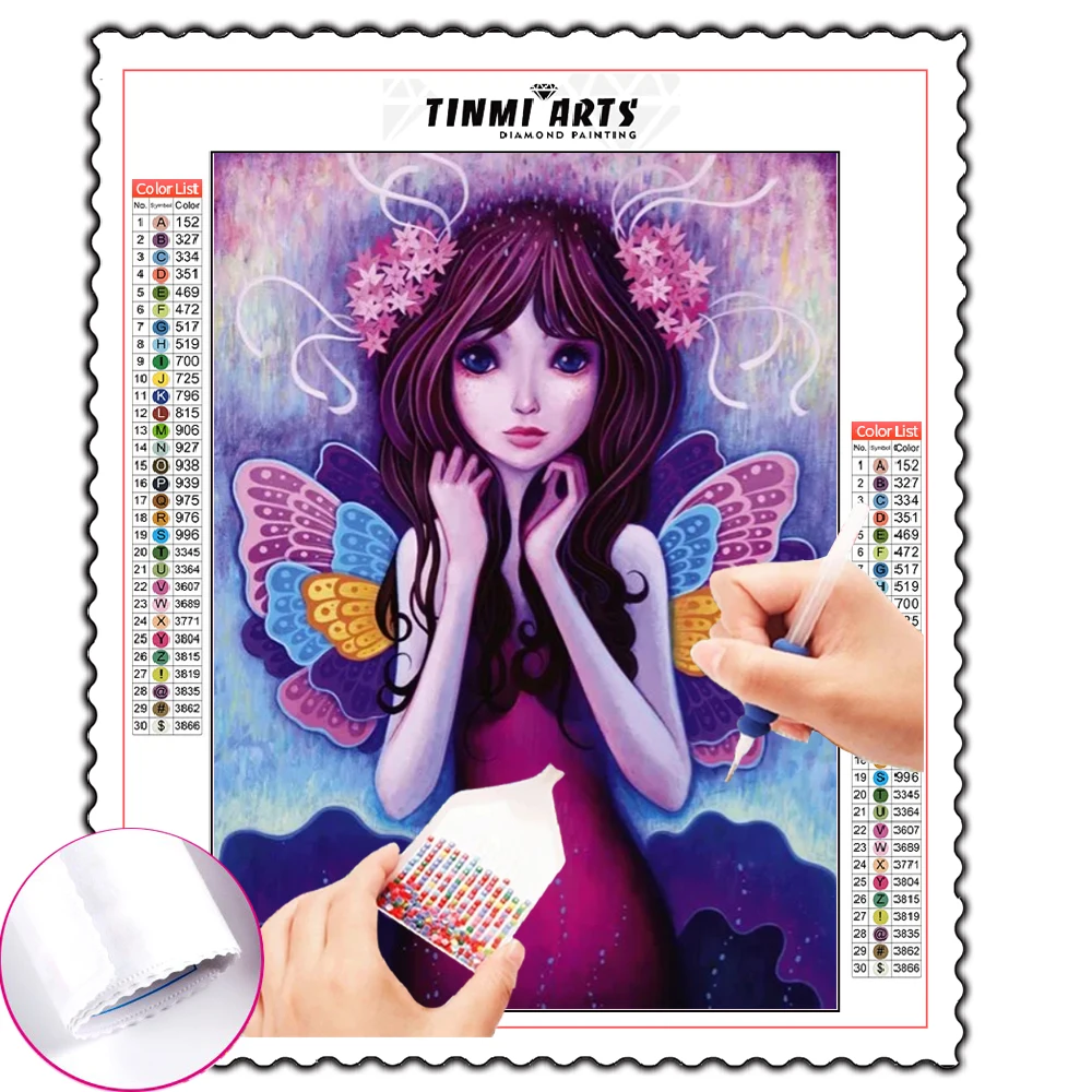 

Girl 5D DIY Diamond Painting Kits Full Round With AB Drill Animal Flower Mosaic Embroidery Art Home Decorations Gift