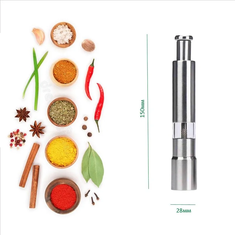 Spice Mill salt shaker Muller and pepper manual chopper hand grinder for spices seasoning kitchen cooking compact portable thumb simple convenient