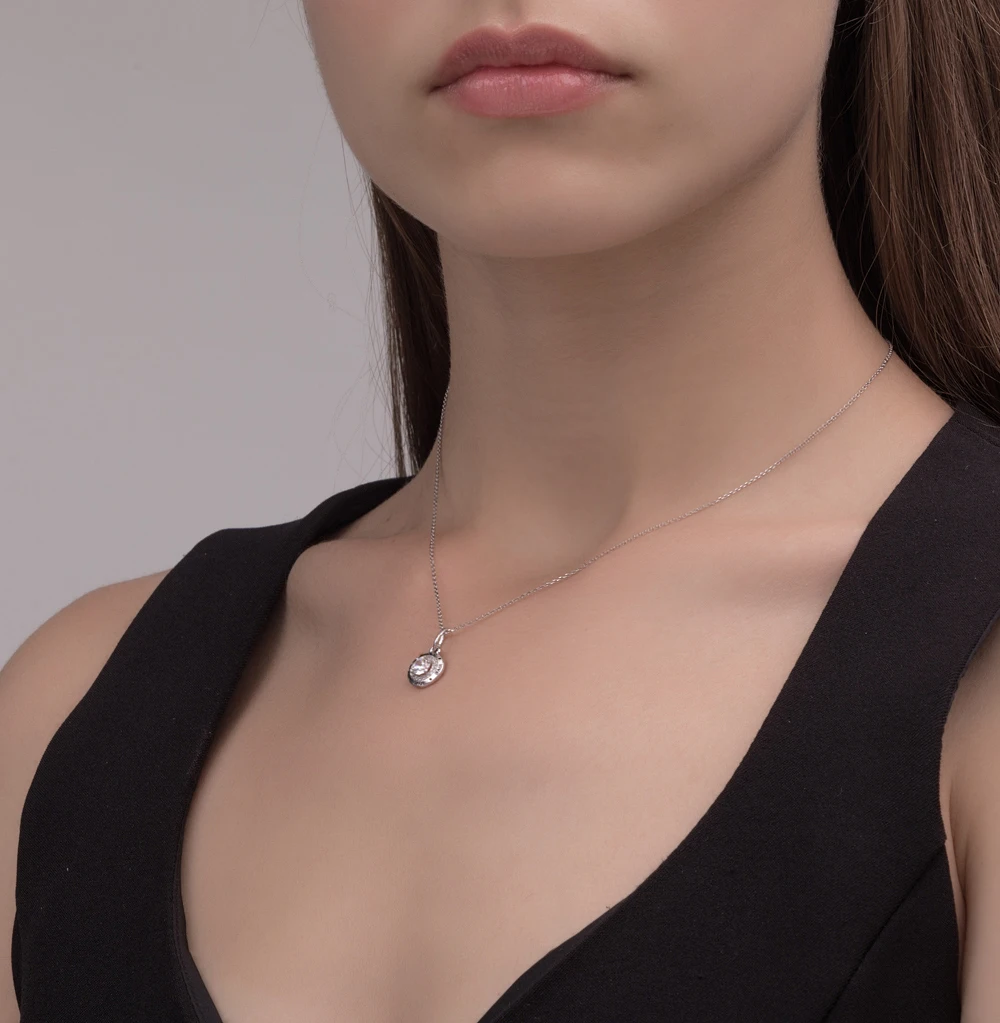 Серебряная подвеска с фианитами и эмалью SUNLIGHT проба 925 | Украшения аксессуары