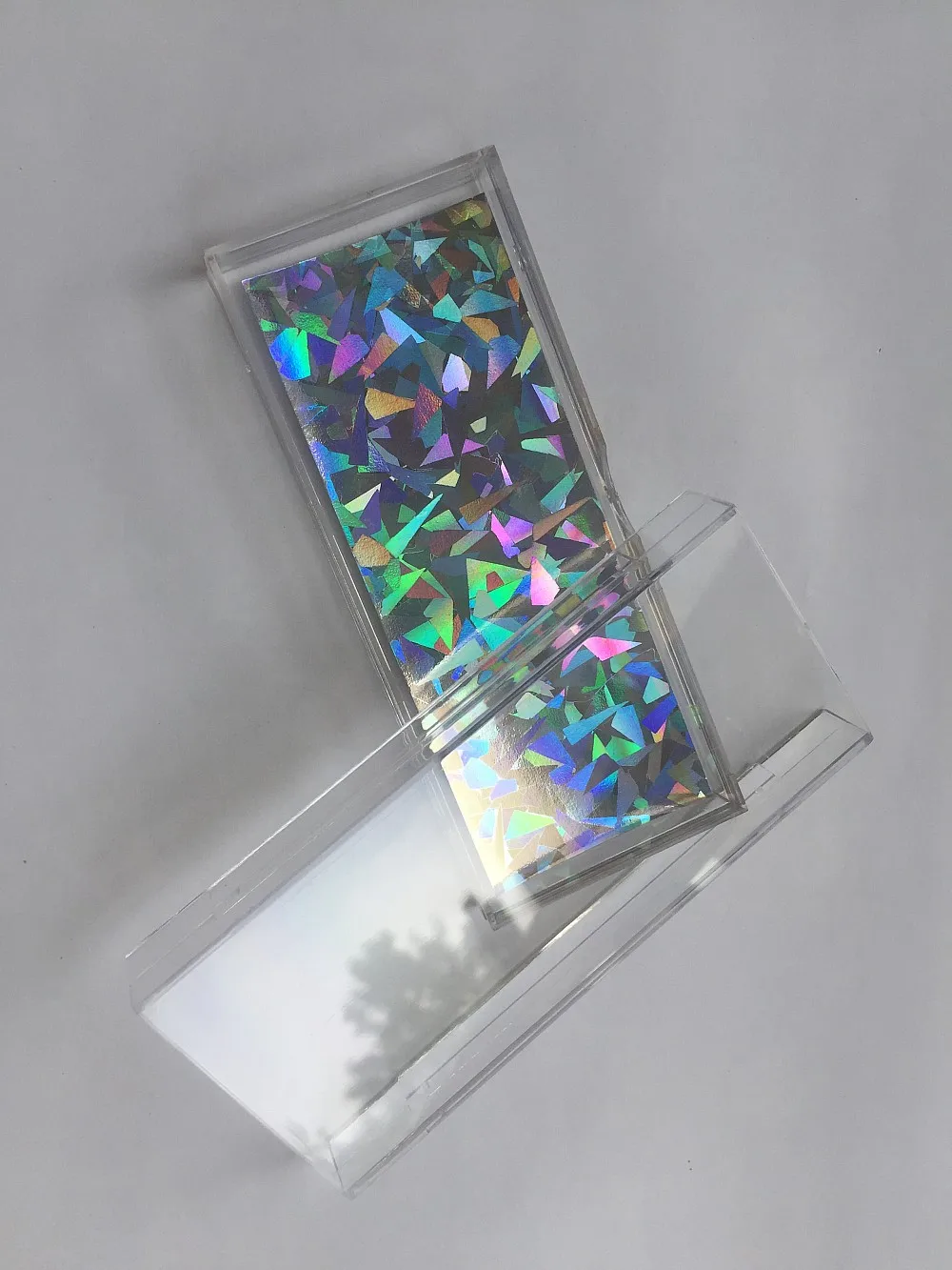 Оптовая продажа Мерцающая квадратная коробка для чехла накладных ресниц из