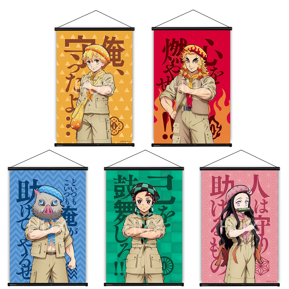 

Canvas Hd Prints Demon Slayer Hanging Pictures Wall Artwork Poster Painting Anime Role Living Room Home Decoration Gift