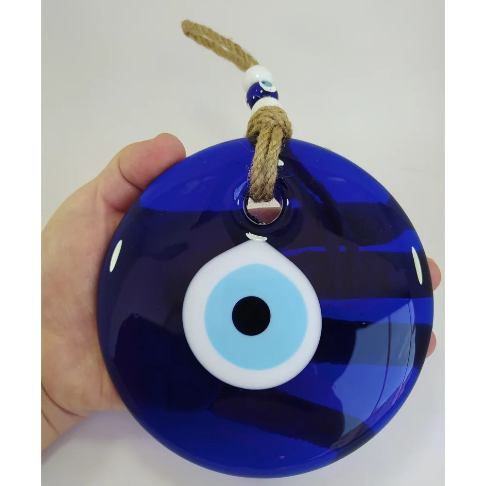 Большой сглаз 13 см стеклянный кулон из бисера турецкий амулет ручной работы для
