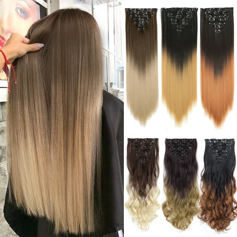 LISI HAIR 6H/613 # наращивание волос с зажимом 7 шт./компл. 16 заколок для наращивания
