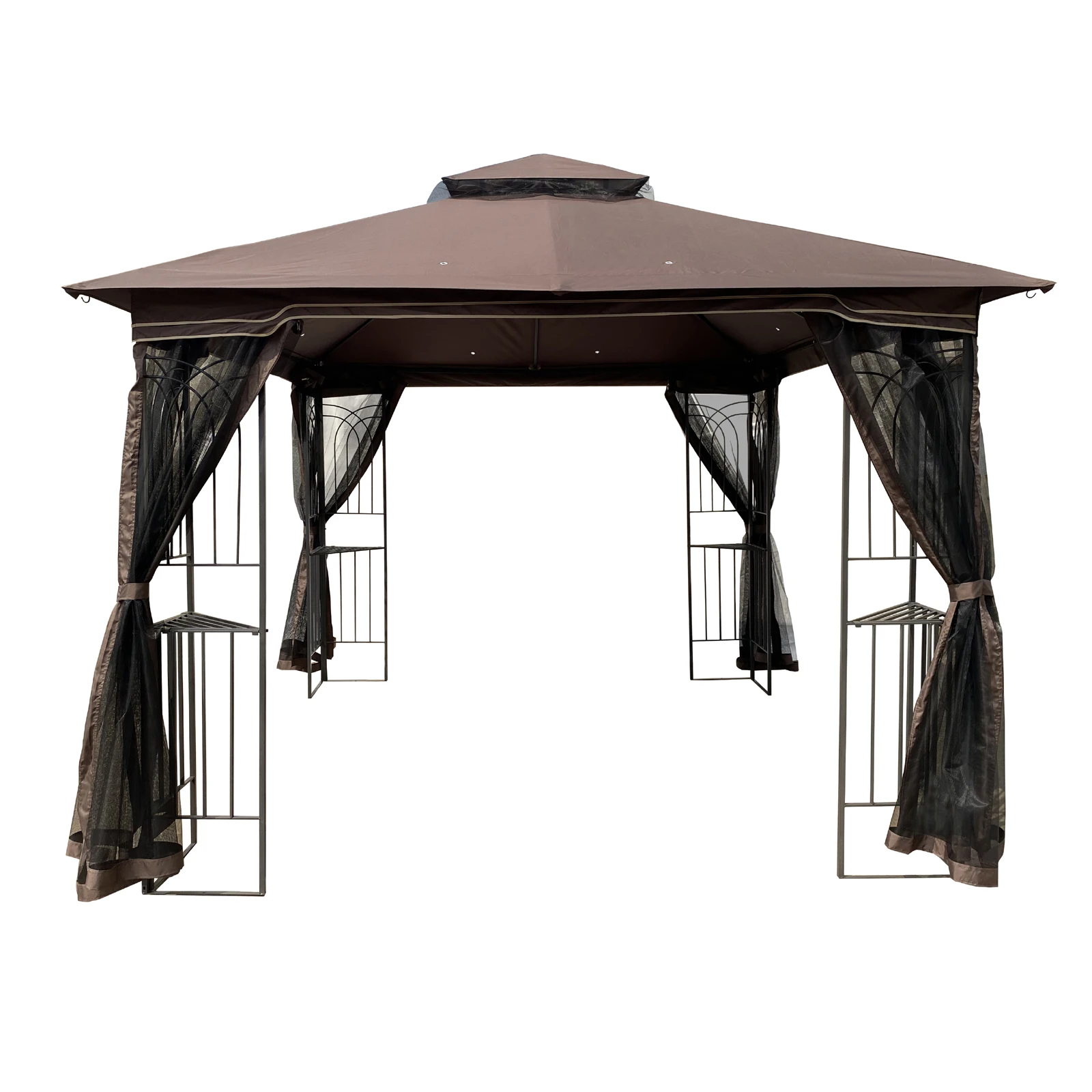 10x10 Outdoor Patio Gazebo Canopy Tent With Ventilated Doubl