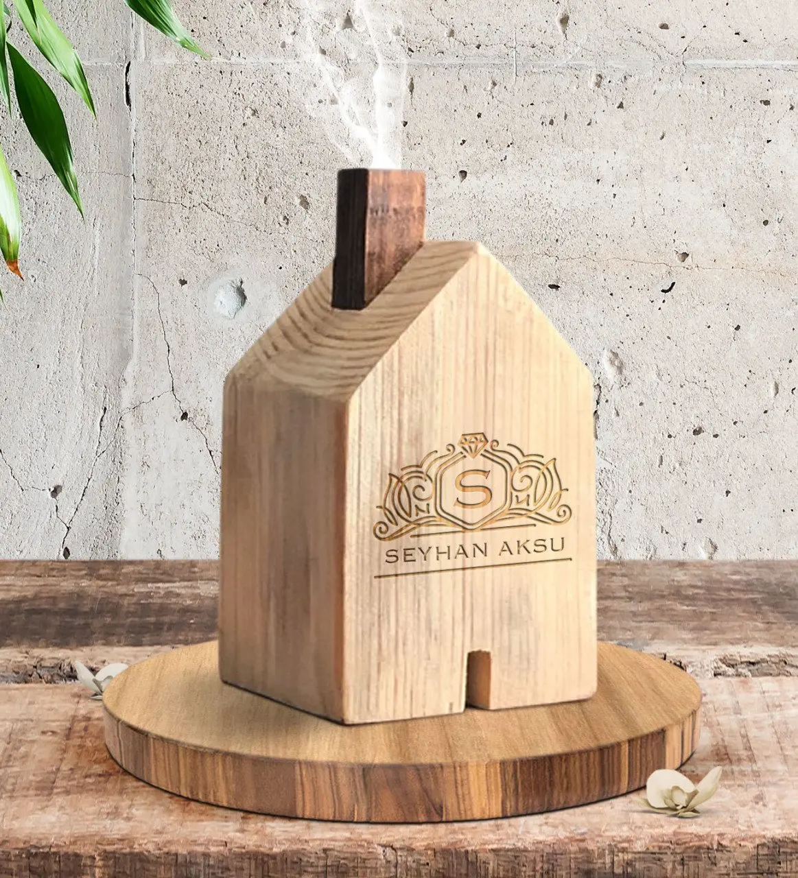 Домашний набор для курильщика из натурального дерева винтажный дом