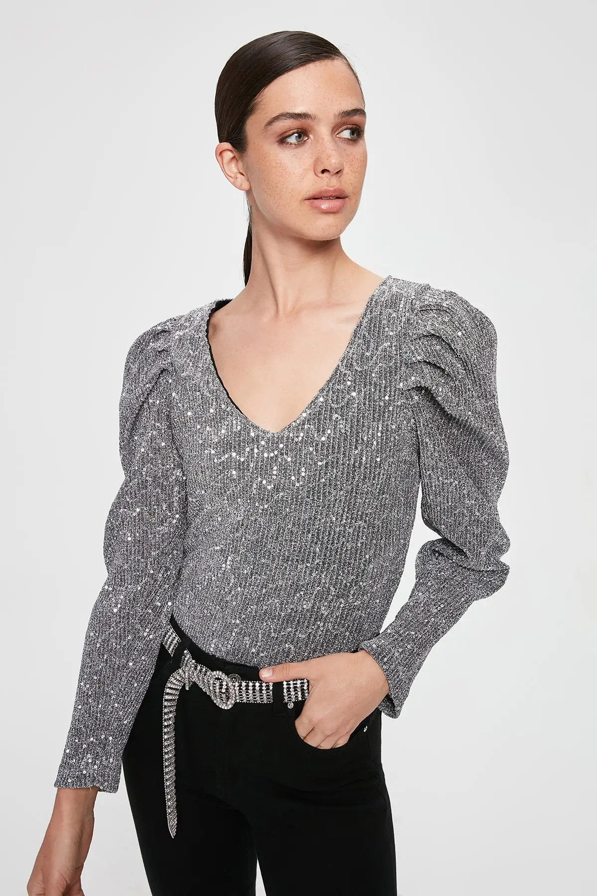 Trendyol рукав с деталью Bluz TPRAW20BZ1191| |