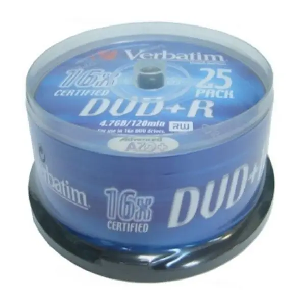 DVD + R Verbatim 43500 16x25 шт|Чистые диски| |