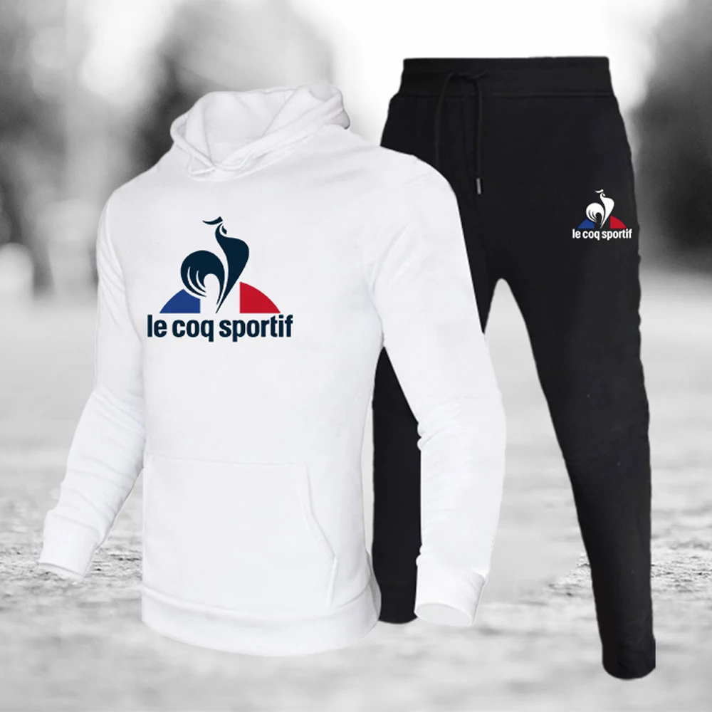 

2022 Men's Sport Wear Hoodie&Sweatpants High Quality Solid Color Hooded Longsleeve Jogging Suit Male Brand Fashion Tracksuit