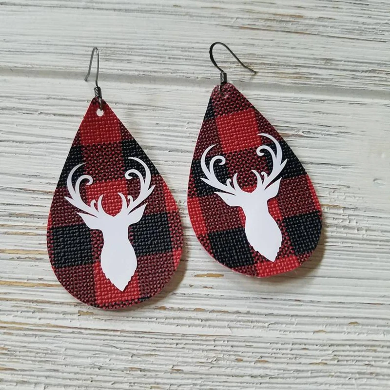 Заказные серьги лесоруба футбольной команды Искусственные из кожи красные и