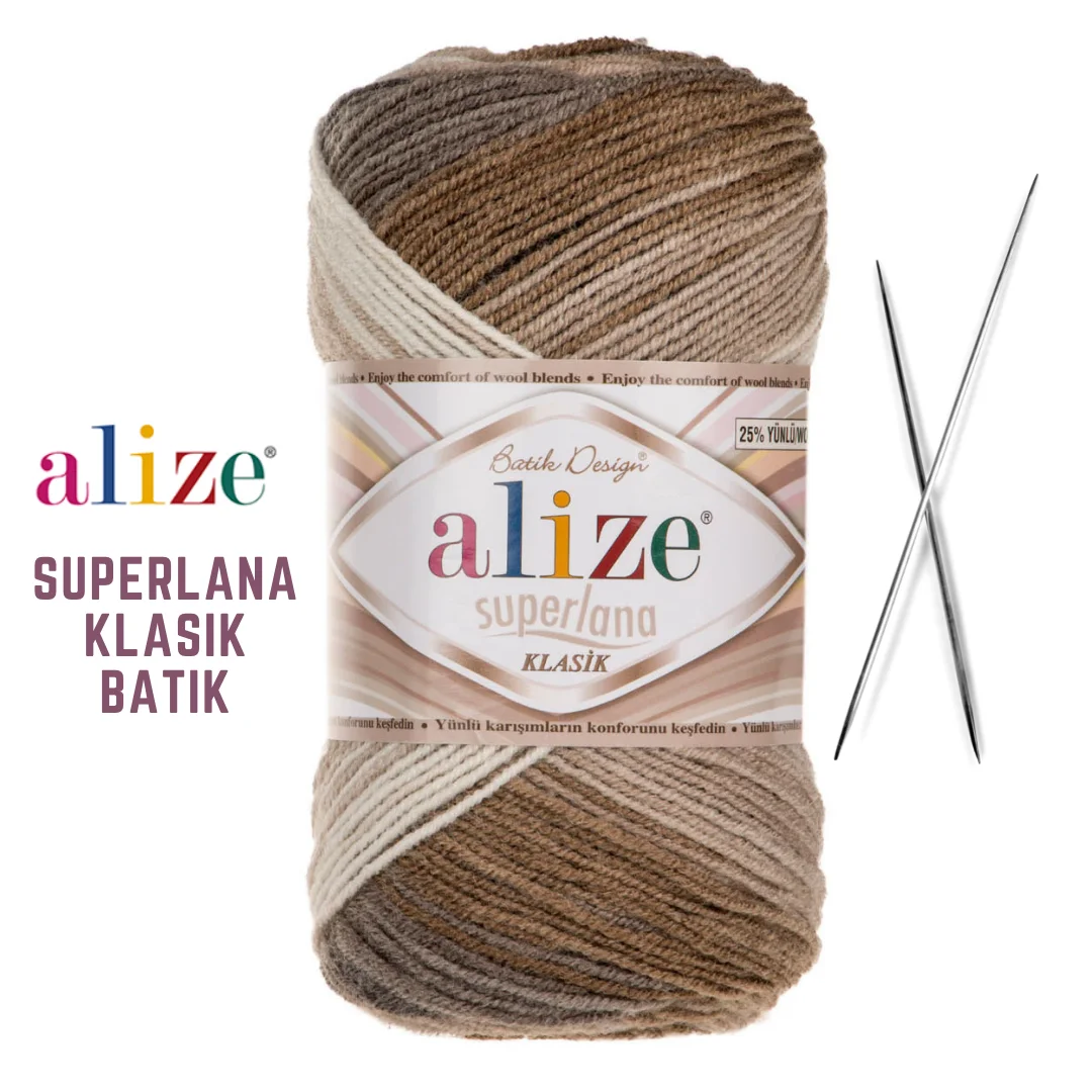 

Alize Superlana Classic Batik, Knitting Yarn, Crochet Yarn, Acrylic Yarn, Soft Yarn, Multicolour Yarn, Superlana Klasik Batik,