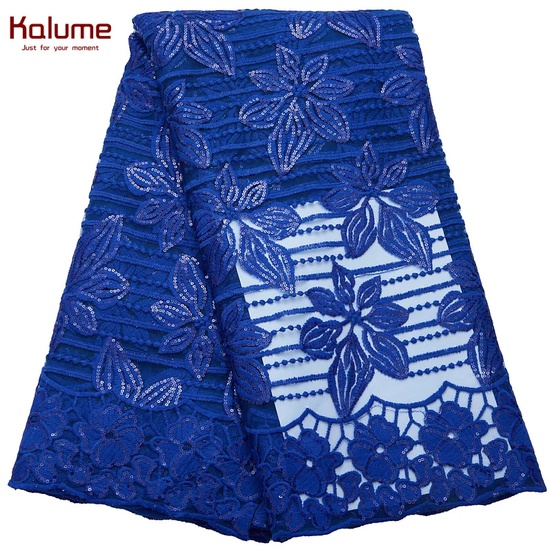 Тюль Kalume небесно-голубого цвета ткань белый французский нигерийский тюль