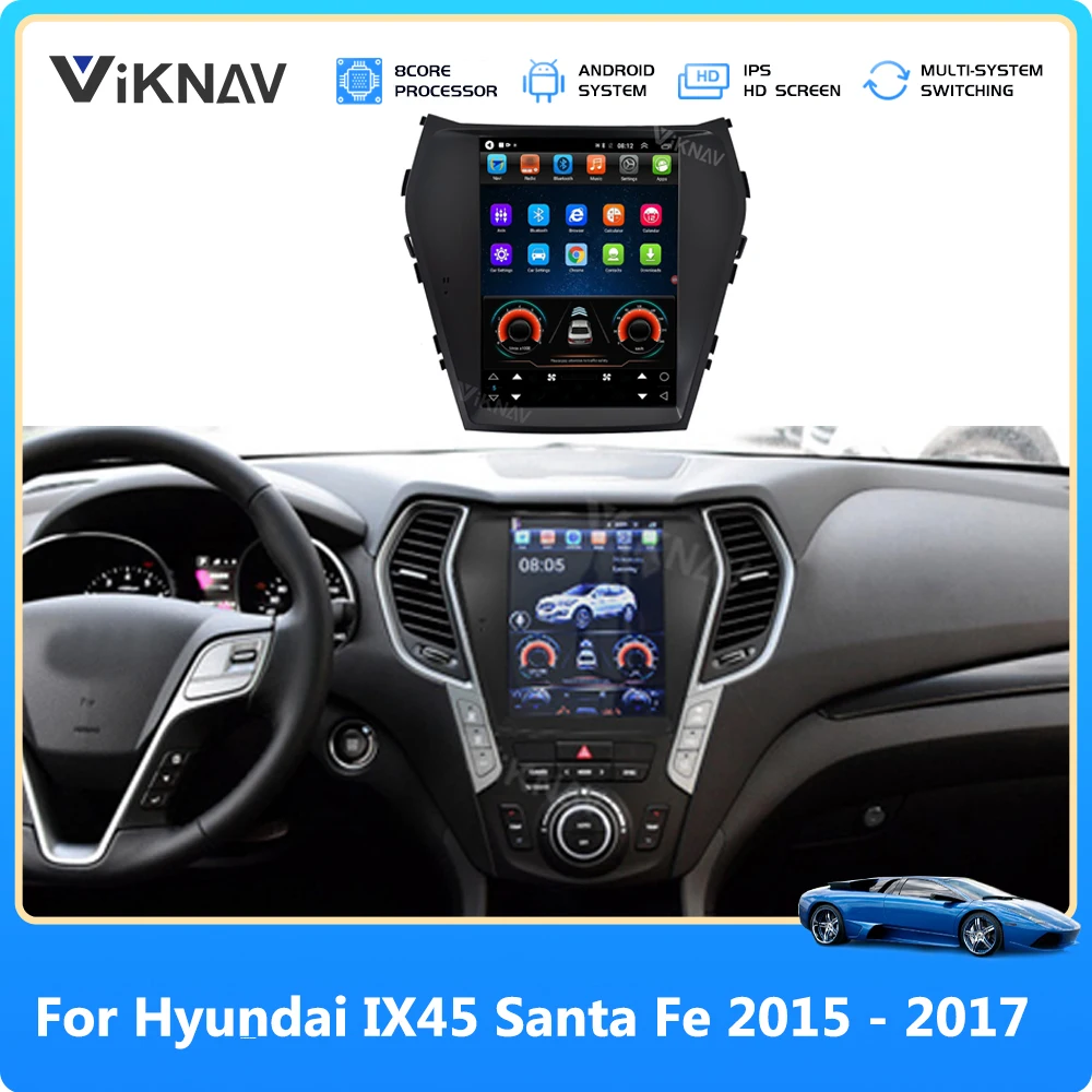 

Автомагнитола на Android для Hyundai IX45 Santa Fe 2015 2016 2017, автомобильный мультимедийный плеер с GPS-навигацией, автомобильный стерео аудио приемник