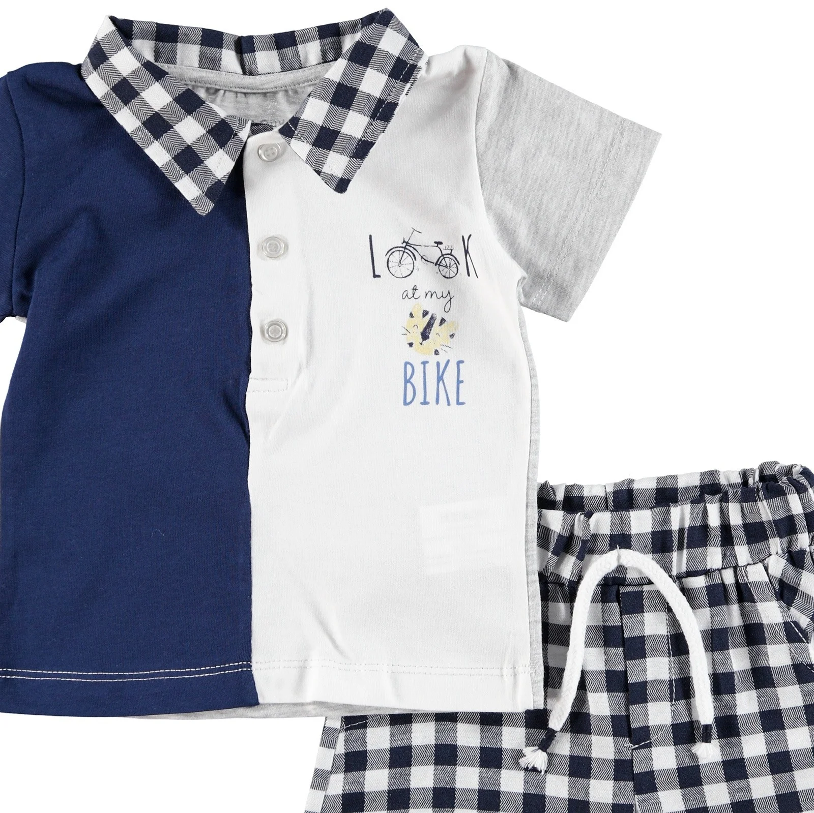 Ebebek HelloBaby/футболка поло с круглым вырезом для маленьких мальчиков комплект