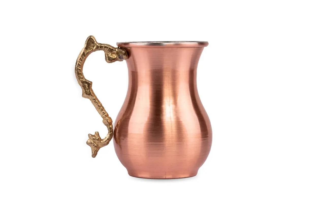 

Turkish Handmade Hammered Copper Cup Water Mug Beer Coffe Cup Drinkware Travel Mug Traditional Decorative Home Gift Accessory