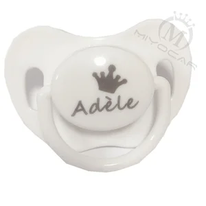 Индивидуальная соска MIYOCAR с любым именем, белая, со стразами, соска SGS, безопасная соска для детей, без бисфенола А, пустышка для будущей мамы, подарок