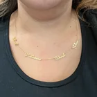 Ожерелье с различными именами на заказ, ожерелье из нержавеющей стали с именами детей, ожерелья для женщин, персонализированные подарки с именами семьи