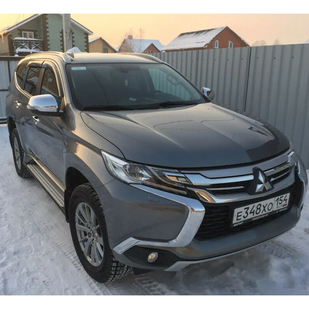 Дефлекторы окон Cobra Tuning M45216 на авто Mitsubishi Pajero Sport 3 lll 5d 2016 4 шт./комп. ветровики от