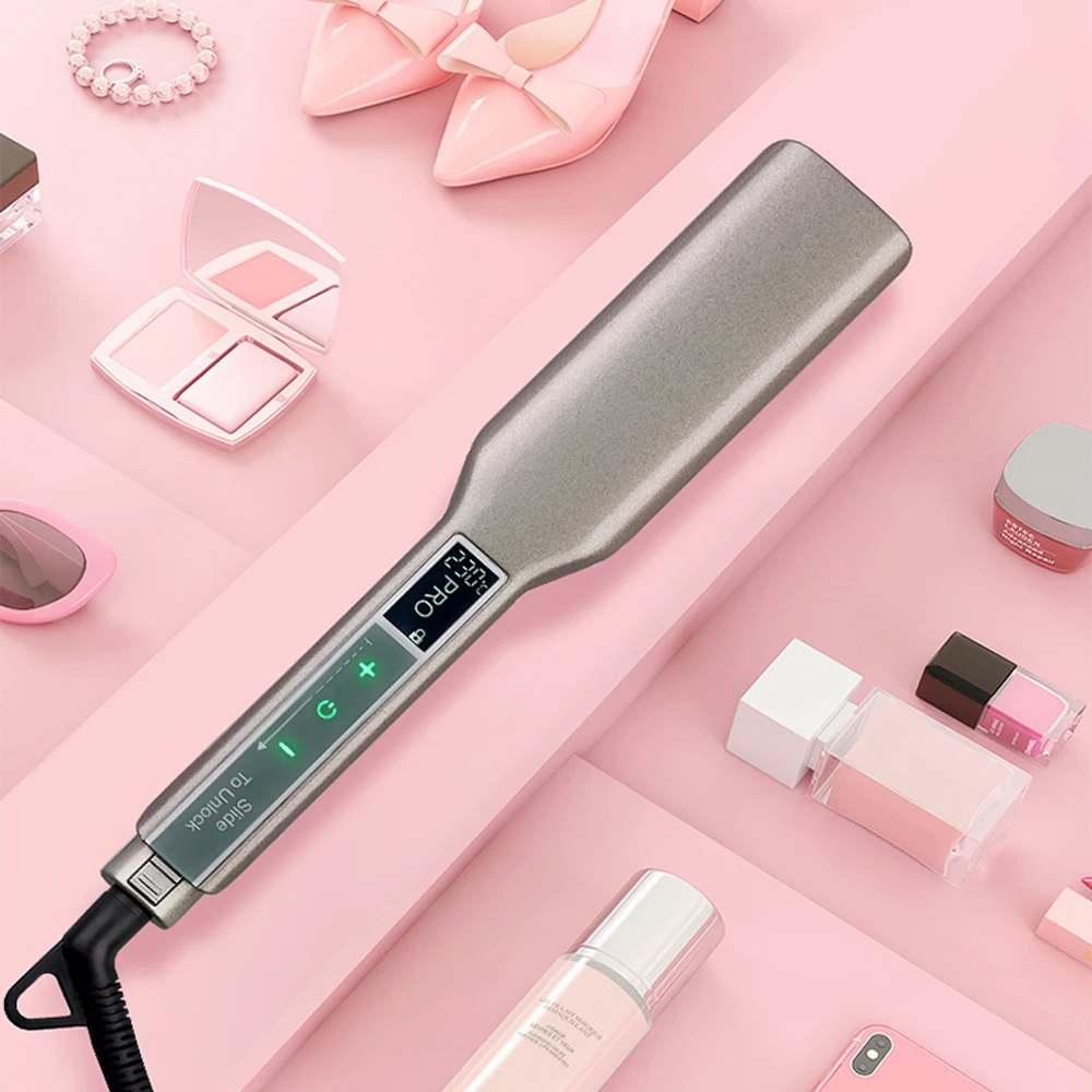 Выпрямитель для волос умный сенсорный ЖК-дисплей керамическая нагревательная