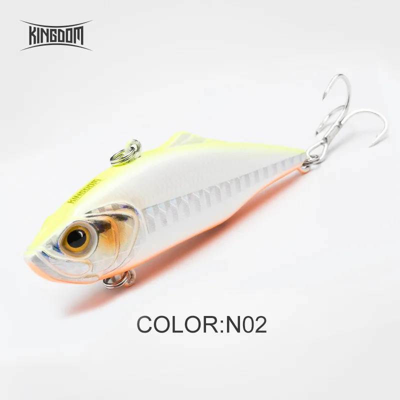 Kingdom Fishing Тонущая приманка VIB 75 мм 21,5 г/27,2 г, 60 мм 10,9 г/14,3 г жесткая приманка рыболовные снасти шесть цветов модель 5504 - Цвет: Color 02