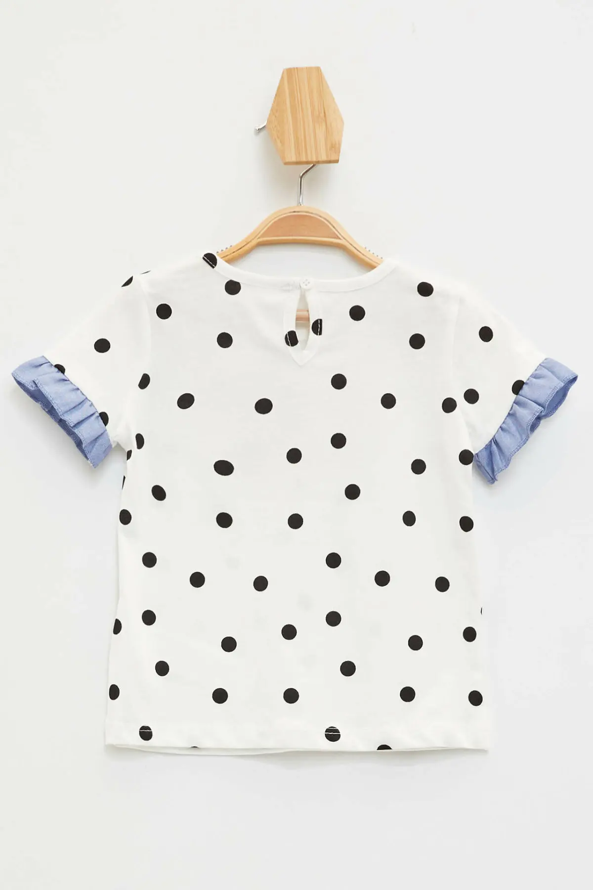 DeFacto/Летняя Удобная Милая футболка в горошек с круглым вырезом и короткими