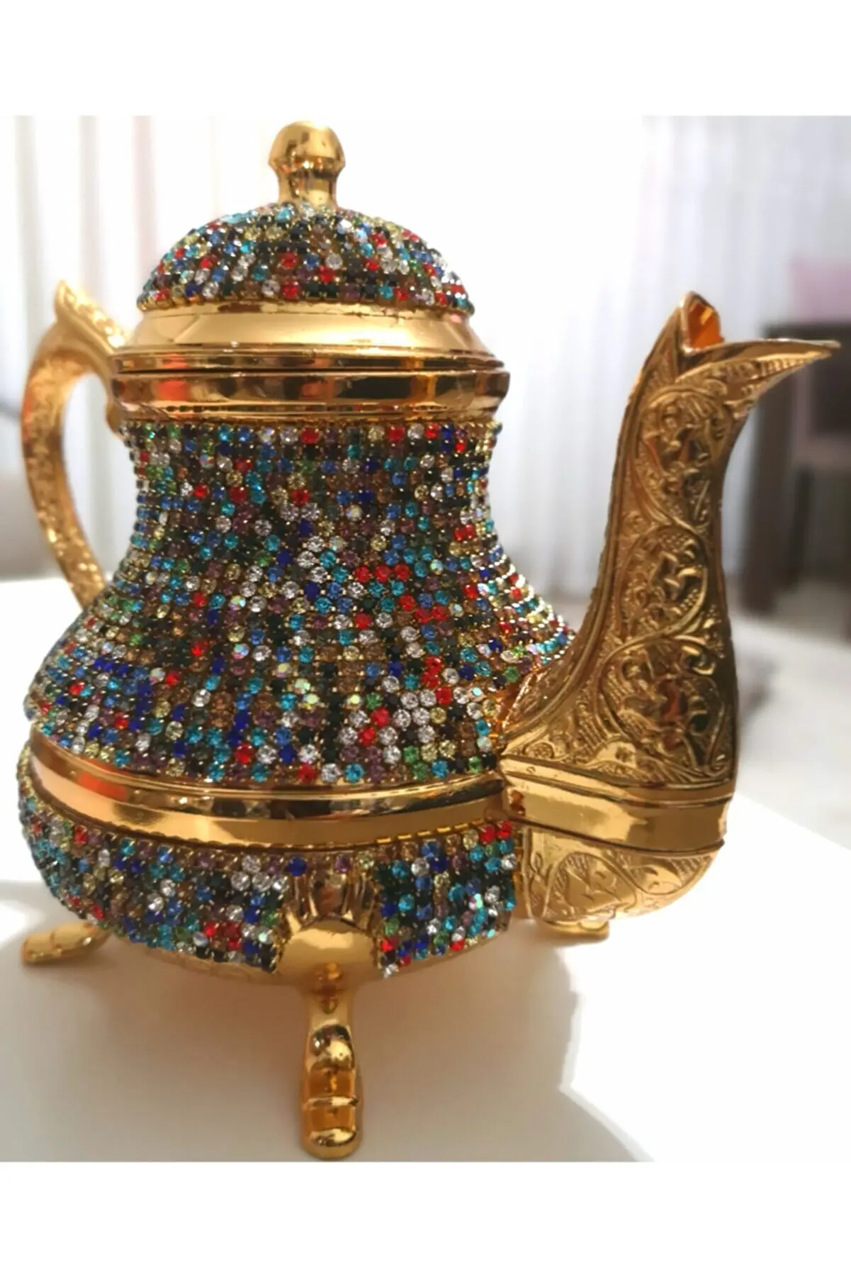 

Wonderfulllтурция подарок Сваровски цветной камень вышитый заварочный чайник
