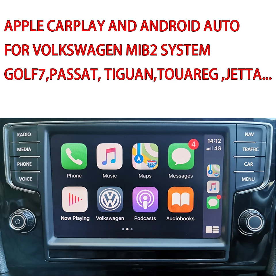 Беспроводное зеркало для экрана Apple CarPlay и Android авто модернизация Volkswagen GOLF Passat Tiguan
