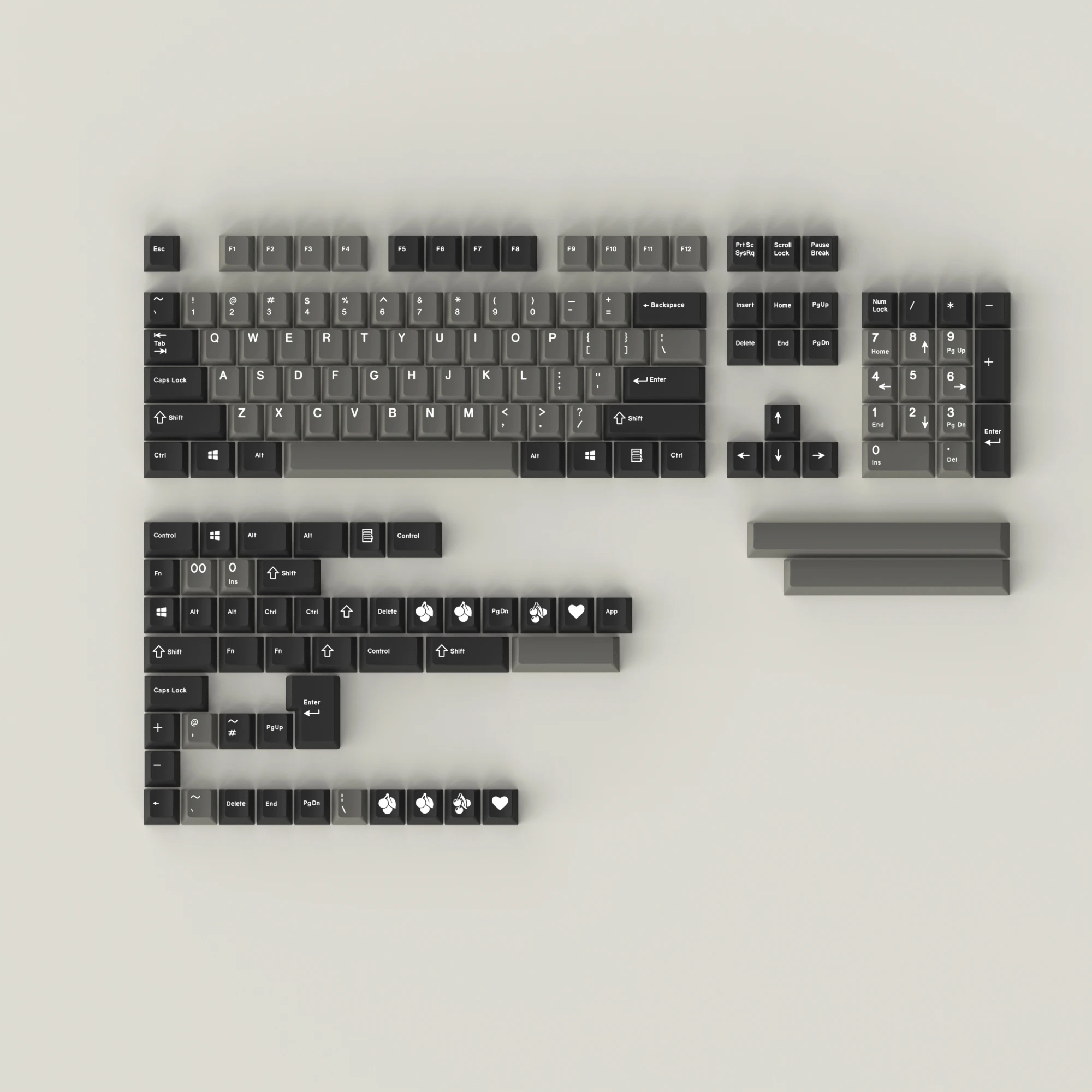 Enjoypbt keycap ABS material dolch two-color injection mechanical keyboard available 153 key cherry height