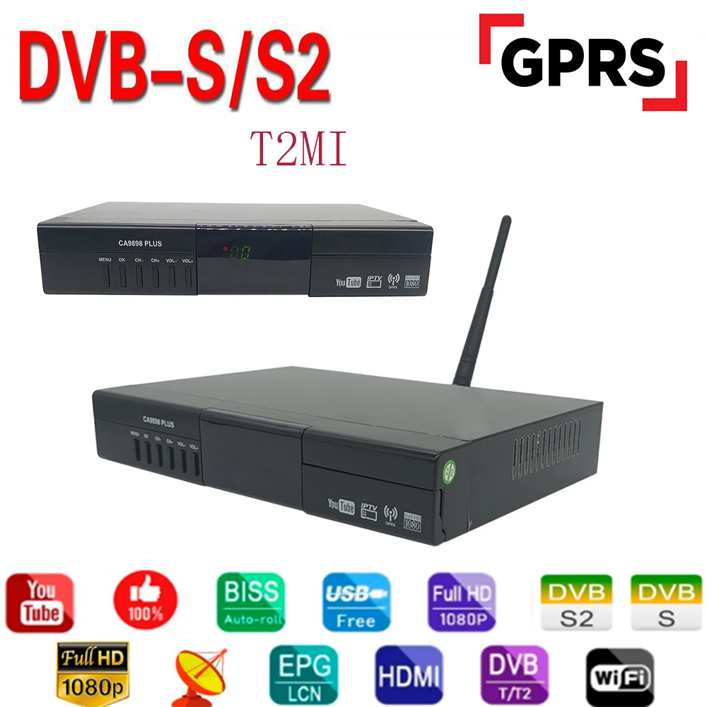 

CA9898 PLUS Digital TV Satellite Receiver DVB S2 Satellite Decoder TV Receptor GPRS DVB-S2 HD TV Tuner for Europe Spain 1080P