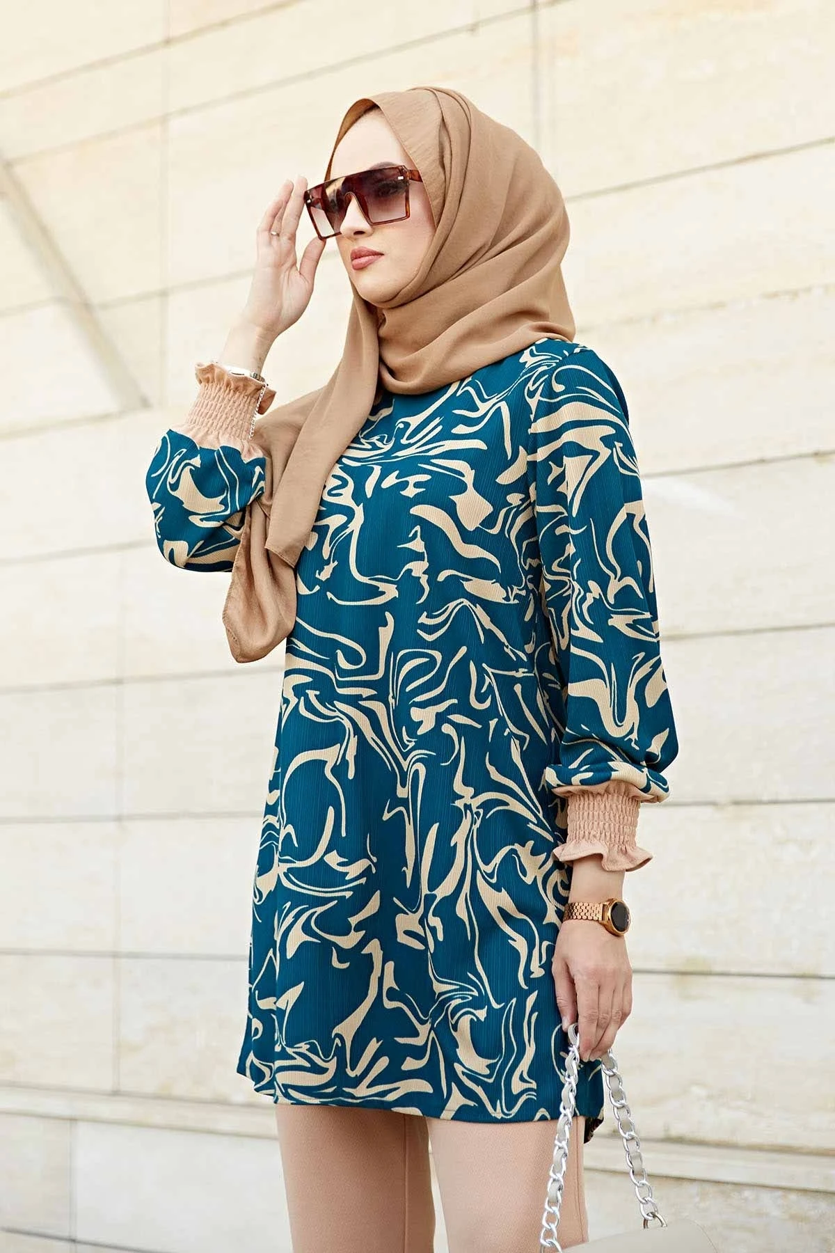 

Женский джинсовый комплект Rosella, женские джинсовые брюки с высокой эластичной талией, повседневная одежда в исламском стиле, Турция, Дубай